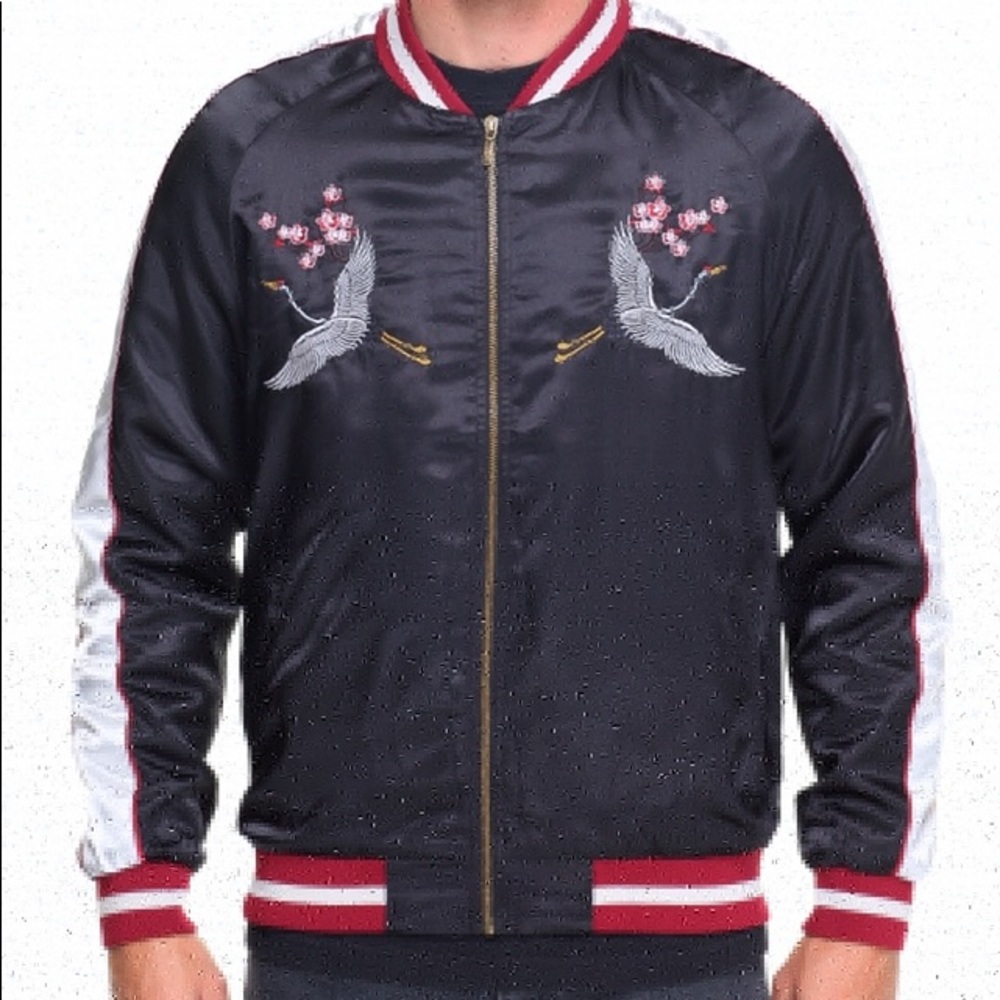 Standard Issue Satin Souvenir Jacket Crane Sz S